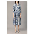 Load image into Gallery viewer, The Eleanor Dress - Blue and White Hand Painted Floral Print
