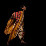 Load image into Gallery viewer, The Adah Kurti, Asmee Pants and Kimaya Kimono Set.  - Ivory Ikat. Mustard
