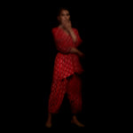 Load image into Gallery viewer, The Aamya Top and Bandita Pants Set. -  Maroon Ikat.
