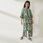 Load image into Gallery viewer, JGDVIAMSS21-11- Green Floral Shervani-Pants Set
