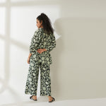 Load image into Gallery viewer, JGDVIAMSS21-8- Green Floral Top-Pants Set
