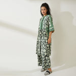 Load image into Gallery viewer, JGDVIAMSS21-11- Green Floral Shervani-Pants Set
