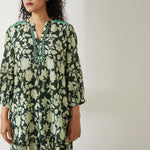 Load image into Gallery viewer, JGDVIAMSS21-9- Green Floral Top, Kaftan and Pants Set.
