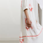 Load image into Gallery viewer, The Darcie Dress - Red Embroidered
