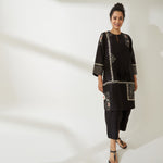 Load image into Gallery viewer, JGDVIAMSS21-20- Black Colour Kurti-Pants Set.
