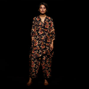 The Kaia Tunic and Ryka Pants- Black Floral.