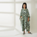 Load image into Gallery viewer, JGDVIAMSS21-9- Green Floral Top, Kaftan and Pants Set.
