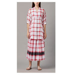 Load image into Gallery viewer, The Abigail Tunic Pants Set - Red and White Check Weave
